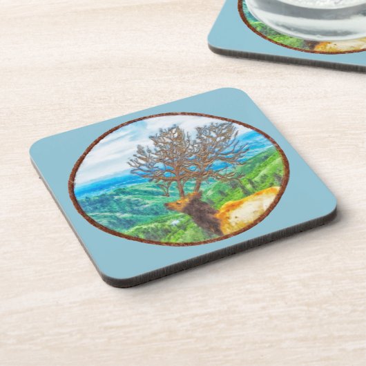 King Cervus Bier Onderzetter (Linkerzijde)