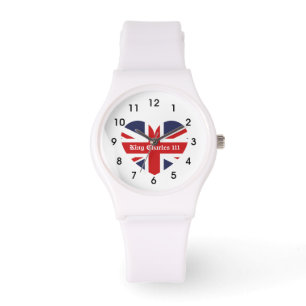 King Charles 111 Crown Royal England Vlag Horloge