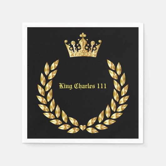 King Charles 111 Crown Royal Servet (Voorkant)