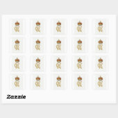 King Charles 111 Crown Royal Vierkante Sticker (Vel)