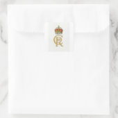 King Charles 111 Crown Royal Vierkante Sticker (Tas)