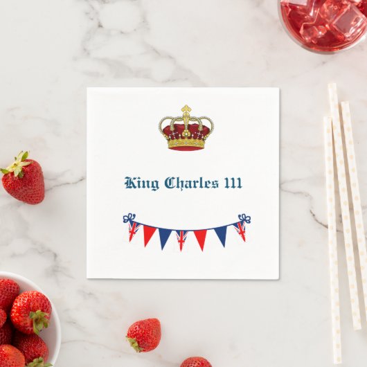 King Charles 111 Crown Royalty Servet (Insitu)