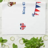 King Charles 111 Crown Royalty Theedoek (Gevouwen)