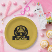 King Charles British Royal Coronation Papieren Bordje (Feest)