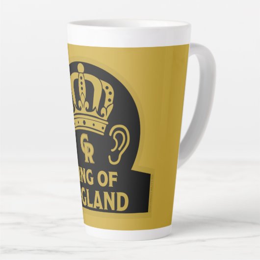 King Charles British Royal Crown Large Coffee Mok (Rechterhoek)