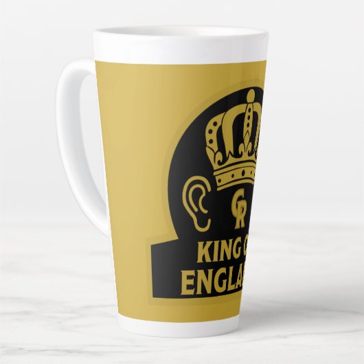 King Charles British Royal Crown Large Coffee Mok (Linkerhoek)