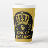 King Charles British Royal Crown Large Coffee Mok (Voorkant)