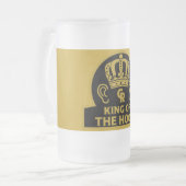 King Charles British Royal Crown Matglas Bierpul (Voorkant links)