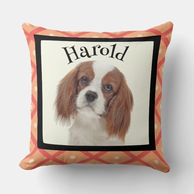 King Charles Cavalier aangepast foto-lijst Kussen (Voorkant)