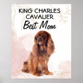 King Charles Cavalier Best mama Poster (Voorkant)