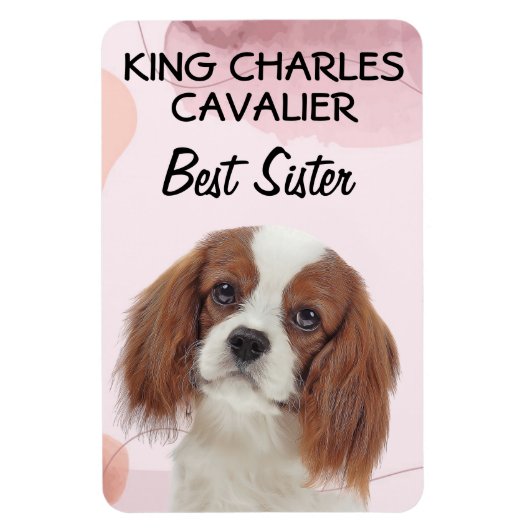 King Charles Cavalier Best Sister Magneet (Verticaal)
