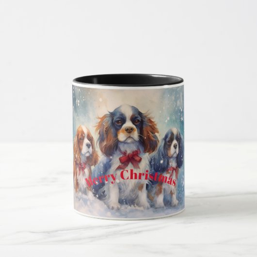 King Charles Cavalier Kerstmis Liefde Mok (Midden)