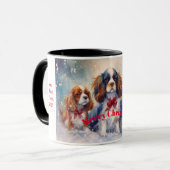 King Charles Cavalier Kerstmis Liefde Mok (Voorkant links)