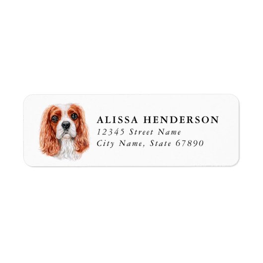 King Charles Cavalier Return Address Labels (Voorkant)