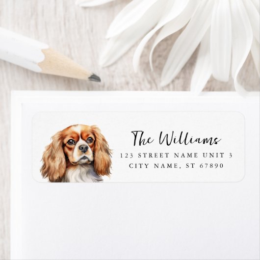 King Charles Cavalier Return Address Labels (Insitu)