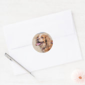 King Charles Cavalier  Ronde Sticker (Envelop)