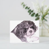 King Charles Cavalier Spaniel Briefkaart (Staand voorkant)