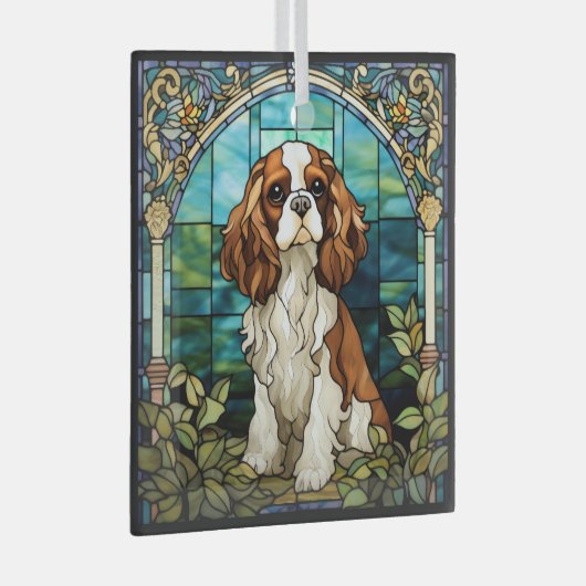 King Charles Cavalier Spaniel Hondenglas Ornament (Voorkant Rechts)