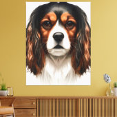 King Charles Cavalier Spaniel Pet Portret Canvas Afdruk (Insitu (Woonkamer))