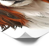 King Charles Cavalier Spaniel Pet Portret Poster (Hoek)