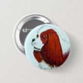 King Charles Cavalier Spaniel Ronde Button 5,7 Cm (Voorkant /achterkant)