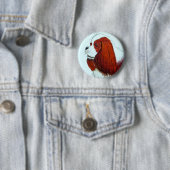 King Charles Cavalier Spaniel Ronde Button 5,7 Cm (In situ)