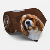 King Charles Cavalier Spaniel Stropdas (Opgerold)