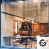 King Charles Cavalier Spaniel, Window Cling Raamsticker (Cafe Raam)