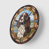King Charles Cavalier Wall Clock Ronde Klok (Hoek)