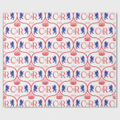 King Charles CIIIR Coronation 2023 Verenigd Konink Cadeaupapier (Vlak)