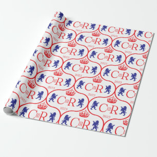 King Charles CIIIR Coronation 2023 Verenigd Konink Cadeaupapier