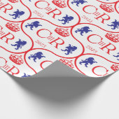 King Charles CIIIR Coronation 2023 Verenigd Konink Cadeaupapier (Hoek)