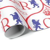 King Charles CIIIR Coronation 2023 Verenigd Konink Cadeaupapier (Rol Hoek)