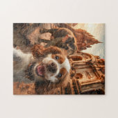 King Charles Cocker Spaniel in Ankor temple Legpuzzel (Horizontaal)
