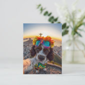 King Charles Cocker Spaniel in Brazil Feestdagenkaart (Staand voorkant)