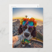 King Charles Cocker Spaniel in Brazil Feestdagenkaart (Voorkant / Achterkant)