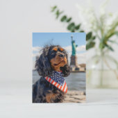 King Charles Cocker Spaniel in New York Feestdagenkaart (Staand voorkant)