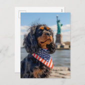 King Charles Cocker Spaniel in New York Feestdagenkaart (Voorkant / Achterkant)