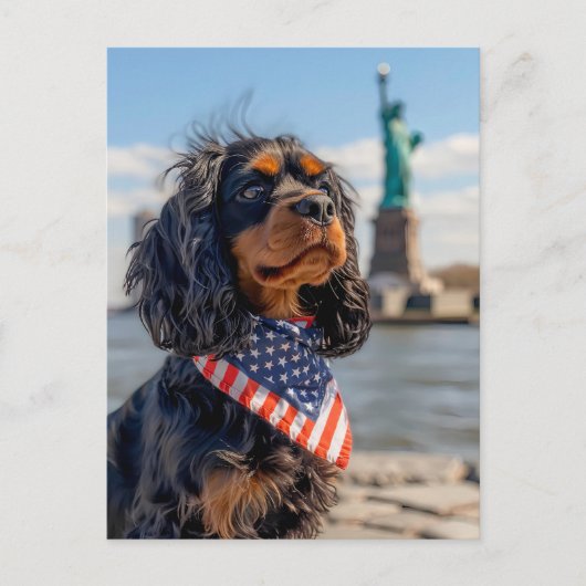 King Charles Cocker Spaniel in New York Feestdagenkaart (Voorkant)