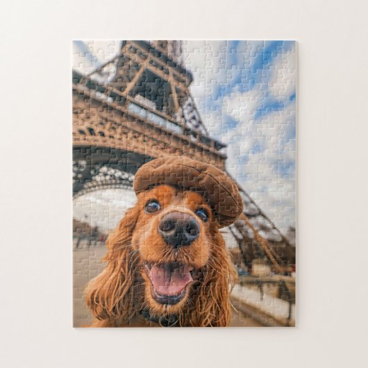King Charles Cocker Spaniel in Parijs Legpuzzel (Verticaal)