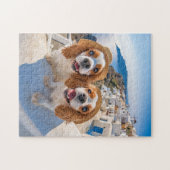 King Charles Cocker Spaniel in Santorini Legpuzzel (Horizontaal)