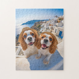 King Charles Cocker Spaniel in Santorini Legpuzzel