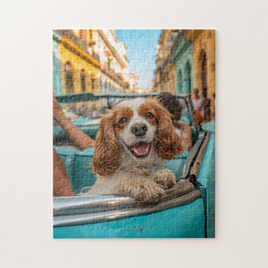 King Charles Cocker Spaniel maakt selfies in Cuba Legpuzzel (Verticaal)