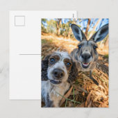 King Charles Cocker Spaniel maakt selfies over de Feestdagenkaart (Voorkant / Achterkant)