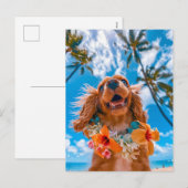 King Charles Cocker Spaniel maakt selfies over de  Feestdagenkaart (Voorkant / Achterkant)