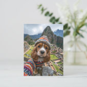 King Charles Cocker Spaniel Takes Selfies Across t Feestdagenkaart (Staand voorkant)