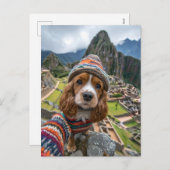 King Charles Cocker Spaniel Takes Selfies Across t Feestdagenkaart (Voorkant / Achterkant)