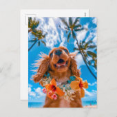 King Charles Cocker Spaniel Takes Selfies Across t Feestdagenkaart (Voorkant / Achterkant)