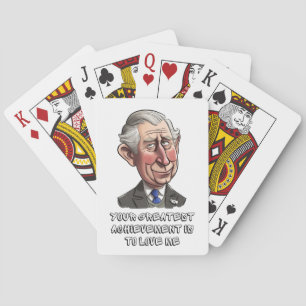 King Charles Funny Quote AI Generated Pokerkaarten