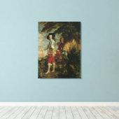 King Charles I of England Hunting, c.1635 Canvas Afdruk (Insitu (Houten vloer))